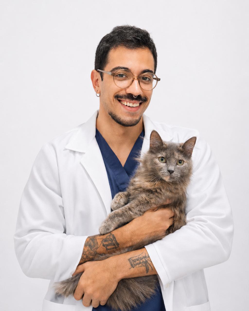 Dr. Philip Gabriel, especialista em felinos e imagem da Cavet